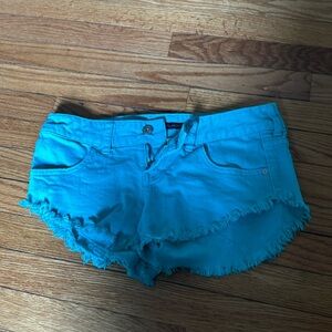 Blue short shorts